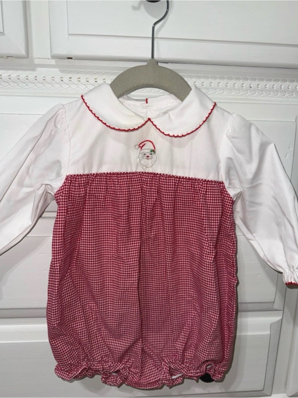 Petit Ami Christmas Santa Bubble Romper – 6M
